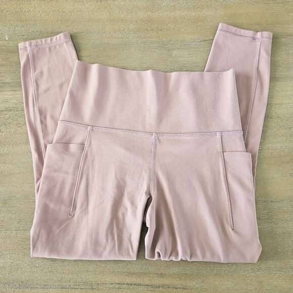 ATHLETA Salutation Stash Pocket II Printed 7/8 Tight Dusty Pink XSP - Picture 2 of 7